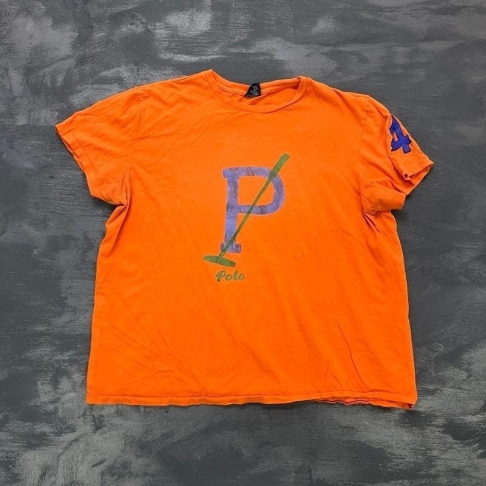 Vintage Polo Ralph Lauren Shirt Mens XL Orange 1990s USA